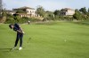 Tommy Fleetwood hits from the fairway during the first round of the Italian Open golf tournament, in Guidonia, in the outskirts of Rome, Thursday, Sept. 2, 2021. (AP Photo/Andrew Medichini)