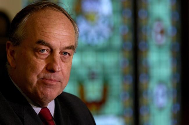 B.C. Green Party leader Andrew Weaver announces that he won't be running as leader in the next provincial election during a press conference at the Hall of Honour at B.C. Legislature in Victoria, B.C., on Monday, October 7, 2019. THE CANADIAN PRESS/Chad Hipolito