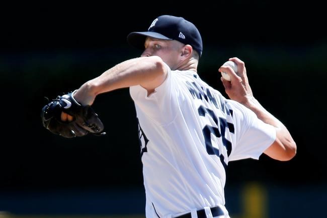 Detroit Tigers starting pitcher Matt Manning delivers against the Oakland Athletics in the second inning of a baseball game Thursday, Sept. 2, 2021, in Detroit. (AP Photo/Duane Burleson)