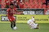 Toronto FC midfielder Ralph Priso (97) beats a challenge by New York Red Bulls defender John Tolkin (47) during first half MLS soccer action in Toronto, on Wednesday, July 21, 2021. THE CANADIAN PRESS/Chris Katsarov