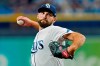Tampa Bay Rays starting pitcher Michael Wacha goes into his windup against the Minnesota Twins during the first inning of a baseball game Friday, Sept. 3, 2021, in St. Petersburg, Fla. (AP Photo/Chris O'Meara)