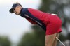 United States' Jessica Korda reacts after missing a putt on the fifth hole during the foursome matches at the Solheim Cup golf tournament, Saturday, Sept. 4, 2021, in Toledo, Ohio. (AP Photo/David Dermer).