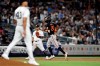 Baltimore Orioles' Jorge Mateo (26) runs the bases after hitting a home run off of New York Yankees pitcher Jonathan Loaisiga (43) during the seventh inning of a baseball game Friday, Sept. 3, 2021, in New York. (AP Photo/Adam Hunger)