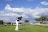 Tommy Fleetwood hits a tee shot during the fourth round of the Italian Open golf tournament, in Guidonia, in the outskirts of Rome, Sunday, Sept. 5, 2021. The Italian Open took place on the redesigned Marco Simone course just outside Rome that will host the 2023 Ryder Cup. (AP Photo/Andrew Medichini)