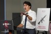 Liberal Leader Justin Trudeau makes remarks on gun control during the Canadian federal election campaign in Markham, Ont., on Sunday, September 5, 2021. THE CANADIAN PRESS/Nathan Denette