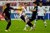 United States defender Sergino Dest (2) battles for the ball with Canada defender Alphonso Davies (19) and Canada midfielder Stephen Eustaquio (7) during the first half of a World Cup soccer qualifier&nbsp;in Nashville, Tenn., Sunday, Sept. 5, 2021. THE CANADIAN PRESS/AP-Mark Humphrey
