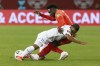 Canada's Alphonso Davies battles for the ball with Honduras' Edwin Rodriguez during first half World Cup qualifying action in Toronto, on Thursday, September 2, 2021. After drawing at home to Honduras and away in the U.S., Canada looks to pick up maximum points Wednesday when El Salvador comes to BMO Field in CONCACAF World Cup qualifying play.&nbsp;THE CANADIAN PRESS/Chris Young