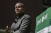 Green Party Leader Annamie Paul launches her election campaign at a press conference in the riding of Toronto Centre, on Sunday, Aug. 15, 2021. THE CANADIAN PRESS/Christopher Katsarov