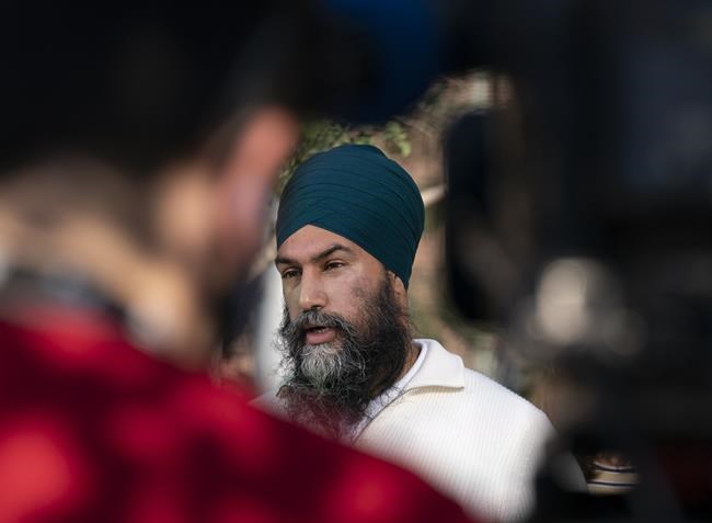 NDP Leader Jagmeet Singh is seen during an election campaign stop in Toronto, Tuesday, September 7, 2021. THE CANADIAN PRESS/Jonathan Hayward