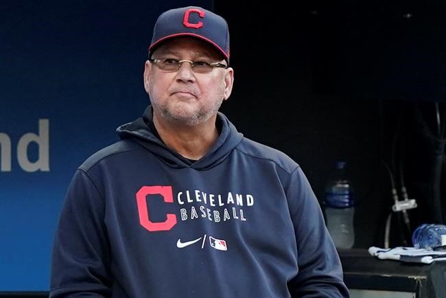 FILE - In this July 9, 2021, file photo, Cleveland Indians manager Terry Francona watches in the fifth inning of a baseball game against the Kansas City Royals in Cleveland. Francona will need several months of rehab to recover from toe surgery, his second operation since stepping aside for the season in July. Francona, who had hip replacement surgery in August, had surgery Tuesday, Sept. 7, 2021, at the Cleveland Clinic. The procedure was to fix his left big toe, which became infected during the offseason. (AP Photo/Tony Dejak, File)