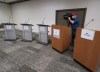 A cameraman films a mock debate set up in downtown Ottawa, Tuesday, Sept. 7, 2021. The debate set up is where NDP Leader Jagmeet Singh is practicing for the upcoming French and English debates. THE CANADIAN PRESS/Jonathan Hayward
