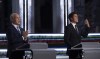 Liberal leader Justin Trudeau and Conservative leader Erin O'Toole try to get their points across during the federal election French-language leaders debate, Wednesday, September 8, 2021 in Gatineau, Que. THE CANADIAN PRESS/Justin Tang