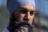 NDP Leader Jagmeet Singh speaks to the media outside a children’s store in Ottawa, Thursday, Sept. 9, 2021. THE CANADIAN PRESS/Jonathan Hayward