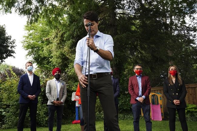 Liberal Leader Justin Trudeau makes a campaign stop in Mississauga, Ont., Saturday, Sept. 11, 2021. THE CANADIAN PRESS/Sean Kilpatrick