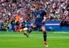 PSG's Kylian Mbappe in action during the French League One soccer match between Paris Saint-Germain and Clermont at the Parc des Princes stadium in Paris, France, Saturday, Sept. 11, 2021. (AP Photo/Michel Euler)