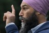 NDP Leader Jagmeet Singh makes his morning announcement in Vancouver, B.C., Saturday, Sept. 11, 2021. THE CANADIAN PRESS/Jonathan Hayward