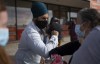 NDP leader Jagmeet Singh greets supporters outside a campaign office in Sudbury, Ont., Sunday, September 12, 2021. THE CANADIAN PRESS/Jonathan Hayward