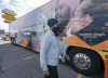 NDP leader Jagmeet Singh in makes his way back to his bus following a campaign stop in Sudbury, Ont., Sunday, September 12, 2021. THE CANADIAN PRESS/Jonathan Hayward