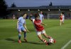 Arsenal's Mana Iwabuchi controls the ball, during the Women's Champions League second round, first leg soccer match between Arsenal and Slavia Praha, at Meadow Park, in London, Tuesday, Aug. 31, 2021. (Steven Paston/PA via AP)