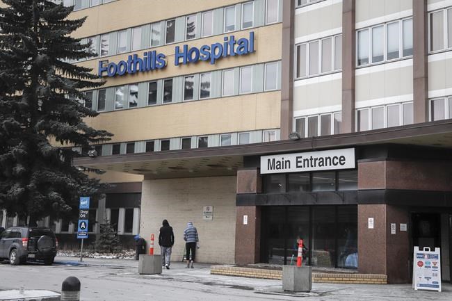 The Foothills Medical Centre in Calgary is seen on Wednesday, April 1, 2020, during the worldwide COVID-19 pandemic. THE CANADIAN PRESS/Jeff McIntosh