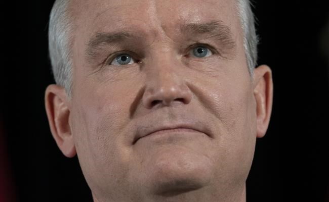Conservative leader Erin O'Toole listens to a question during a campaign stop Wednesday, September 15, 2021 in Saguenay, Que. THE CANADIAN PRESS/Adrian Wyld