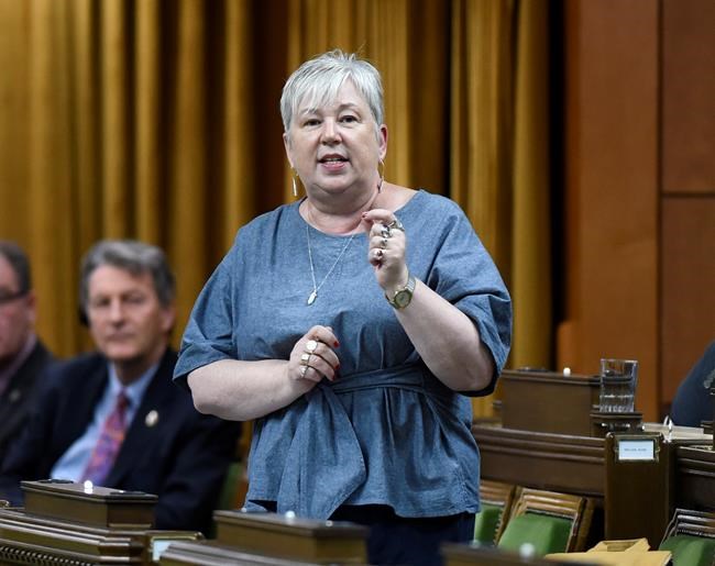 Liberal MP Bernadette Jordan rises during question period in the House of Commons on Parliament Hill in Ottawa on Friday, May 17, 2019. THE CANADIAN PRESS/Justin Tang