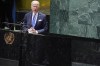 President Joe Biden delivers remarks to the 76th Session of the United Nations General Assembly, Tuesday, Sept. 21, 2021, in New York. (AP Photo/Evan Vucci)