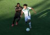 York United FC's Cedric Toussaint, right, moves past&nbsp;Forge Hamilton FC's Elimane Oumar Cisse during CPL soccer action in Toronto on Friday, July 30, 2021. THE CANADIAN PRESS/Tijana Martin