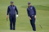 Team USA's Jordan Spieth watches a shot by Team USA's Justin Thomas during a practice day at the Ryder Cup at the Whistling Straits Golf Course Tuesday, Sept. 21, 2021, in Sheboygan, Wis. (AP Photo/Charlie Neibergall)