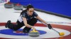 Team Nova Scotia skip Jill Brothers makes a shot at the Scotties Tournament of Hearts in Calgary, Alta., Friday, Feb. 19, 2021. THE CANADIAN PRESS/Jeff McIntosh