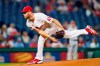 Philadelphia Phillies' Zack Wheeler pitches during the first inning of an interleague baseball game against the Baltimore Orioles, Wednesday, Sept. 22, 2021, in Philadelphia. (AP Photo/Matt Slocum)