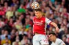 Arsenal's Granit Xhaka jumps for a header during the English Premier League soccer match between Arsenal and Tottenham Hotspur at the Emirates stadium in London, Sunday, Sept. 26, 2021. (AP Photo/Frank Augstein)