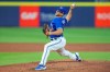 Toronto Blue Jays pitcher Jacob Barnes throws during the third inning of a baseball game against the Boston Red Sox on July 19, 2021, in Buffalo, N.Y. THE CANADIAN PRESS/AP, Joshua Bessex