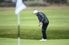 England's Tyrrell Hatton on the third green during day one of the Links Golf Championship at Carnoustie in St Andrews, Scotland, Thursday, Sept. 30, 2021. (Malcolm Mackenzie/PA via AP)