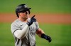 New York Yankees' Luke Voit gestures while running the bases after hitting a solo home run off Baltimore Orioles starting pitcher Alexander Wells during the third inning of a baseball game, Tuesday, Sept. 14, 2021, in Baltimore. THE CANADIAN PRESS/AP-Julio Cortez