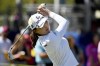 Jin Young Ko, of South Korea, watches het tee shot on the 17th hole during the final round of the LPGA Arkansas Championship golf tournament, Sunday, Sept. 26, 2021, in Rogers, Ark. (AP Photo/Michael Woods)