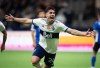 Vancouver Whitecaps' Brian White celebrates his third goal against the San Jose Earthquakes during the second half of an MLS soccer game in Vancouver, on Saturday, October 2, 2021. THE CANADIAN PRESS/Darryl Dyck