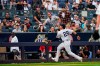 New York Yankees' Gio Urshela chases a ball hit by Tampa Bay Rays' Austin Meadows for an out during the sixth inning of a baseball game Sunday, Oct. 3, 2021, in New York. (AP Photo/Frank Franklin II)