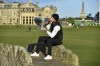 England's Danny Willett poses with the trophy after winning the Alfred Dunhill Links Championship at St Andrews, Scotland, Sunday Oct. 3, 2021. (Malcolm Mackenzie/PA via AP)