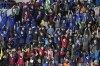 Children fans cheer during the Europa League Group A soccer match between Sparta Prague and Rangers in Prague, Czech Republic, Thursday, Sept. 30, 2021. (AP Photo/Petr David Josek)