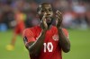 Canada's Junior Hoilett applauds the fans during his team's 3-0 win over El Salvador in World Cup qualifying action in Toronto, Wednesday, Sept. 8, 2021. Canada will be without Hoilett and midfielder David Wotherspoon for Thursday's CONCACAF World Cup qualifying game in Mexico. THE CANADIAN PRESS/Chris Young