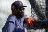 Houston Astros manager Dusty Baker Jr., watches his team during baseball practice for the National League Division Series, Saturday, Oct. 9, 2021, in Chicago. The Chicago White Sox host the Astros in Game 3 on Sunday. (AP Photo/Nam Y. Huh)
