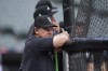Chicago White Sox manager Tony La Russa watches at the batting cage before Game 3 of an baseball American League Division Series against the Houston Astros, Sunday, Oct. 10, 2021, in Chicago. (AP Photo/Nam Y. Huh)
