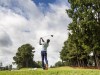 North Carolina A&T's J.R. Smith drives from the sixth tee during the second round of the Phoenix Invitational golf tournament in Burlington, N.C., Tuesday, Oct. 12, 2021. Smith spent 16 years playing in the NBA, winning two world championships. (Woody Marshall/News & Record via AP)
