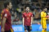 Spain's Ferran Torres, center, gestures during the UEFA Nations League final soccer match between France and Spain at the San Siro stadium, in Milan, Italy, Sunday, Oct. 10, 2021. (AP Photo/Luca Bruno)