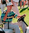 FILE - In this Jan. 11, 1998, file photo, Casey Martin holds his putter after he won the Nike Lakeland Classic at Grasslands Golf and Country Club in Lakeland, Fla. Martin, the Oregon golf coach who successfully sued the PGA Tour for the right to use a cart because of a rare circulatory disease, had his right leg amputated in what he told Golf Digest was always going to be “my destiny.” The magazine, which has been in touch with Martin over the last few weeks, reported on its website that he had surgery Friday, Oct. 14, 2021, and was recovering at the Mayo Clinic in Rochester, Minn. (David Mills/The Ledger via AP)