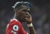 Manchester United's Paul Pogba reacts during the English Premier League soccer match between Leicester City and Manchester United at King Power stadium in Leicester, England, Saturday, Oct. 16, 2021. (AP Photo/Rui Vieira)