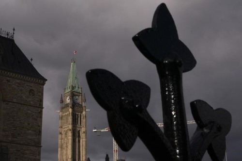 The Peace tower is seen&nbsp; in Ottawa, on Monday, Oct. 18. 2021. Conservatives say they disagree with a committee of federal representatives deciding who is allowed to enter the House of Commons based on their vaccination status against COVID-19. THE CANADIAN PRESS/Adrian Wyld