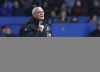 Watford manager Claudio Ranieri gestures on the touchline during the English Premier League soccer match between Everton and Watford at Goodison Park, Liverpool, England, Saturday, Oct. 23, 2021. (Martin Rickett/PA via AP)