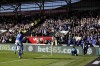 Leicester City's Youri Tielemans and Kelechi Iheanacho celebrate with supporters after scoring during the English Premier League soccer match against Brentford at Brentford Community Stadium in London, Sunday, Oct. 24, 2021. (AP Photo/Steve Luciano)